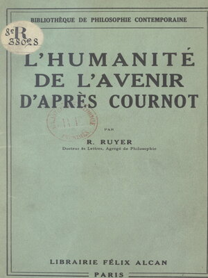cover image of L'humanité de l'avenir d'après Cournot